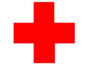 Imagem de uma cruz em vermelho com o fundo branco retirada do google sem restrição de uso e compartilhamento