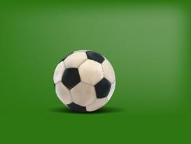 imagem de uma bola de futebol nas cores preto e branco sobre um fundo verde - extraído do google sem restrição de uso e compartilhamento